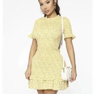 Fashion Nova Textured Orange Dress